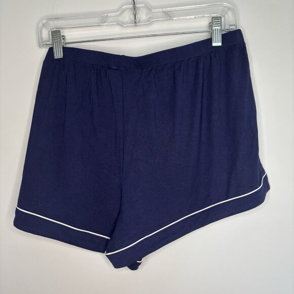 NORDSTROM NEW Pajama Set Women's Large Navy Peacoat Stretch Soft Top Shorts - Picture 6 of 6